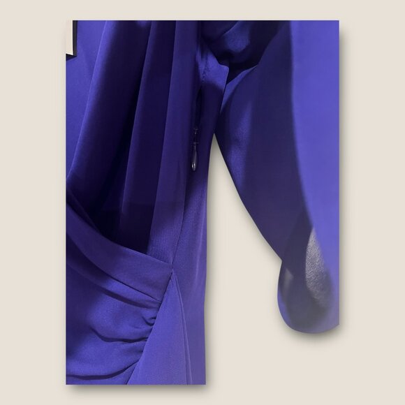 NWT: BCBGMAXAZRIA SILK WRAP TOP WITH OPEN SLEEVES, SZ: S - Picture 5 of 14